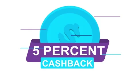 5 Percent Cashback Stock Footage 267184068