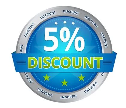 5 percent discount Stock Illustration