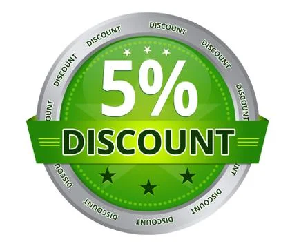 5 percent discount Stock Illustration