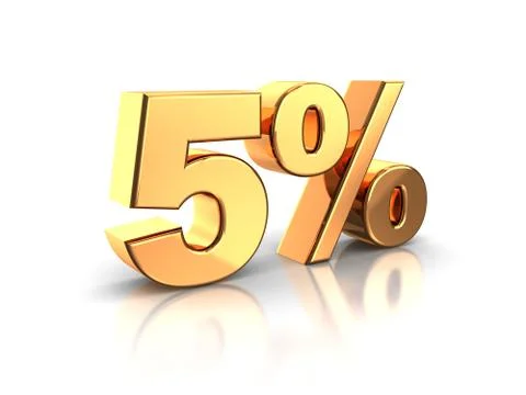 5 percent Stock Illustration