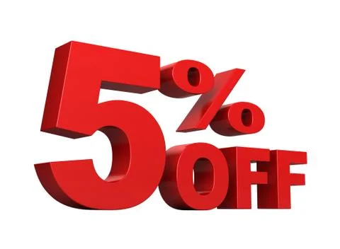 5 Percent Off Stock Illustration