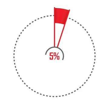 5 percent Illustrazione stock
