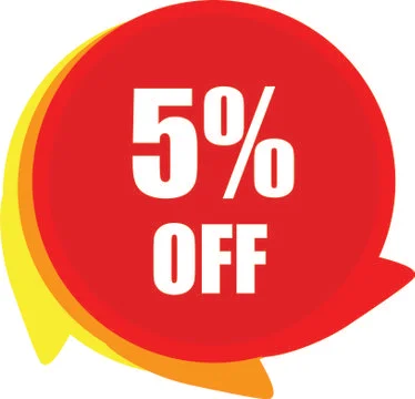 5 Percentage  Off Vector Graphic Stock Illustration