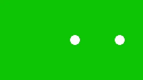5 pixel dot loading animation. White dots on green background seamless loop Stock Footage 308531831