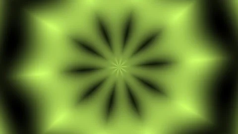 5-Point Star Vortex Hypnotic Green Spin Stock Footage 331995712