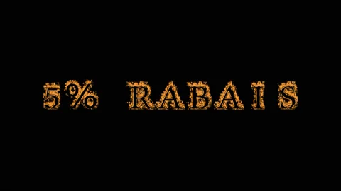 5% rabais fire text effect black background Stock-Footage 136565975