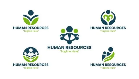 5 Resources Logo Set Corporate Professional Design Stock Illustration