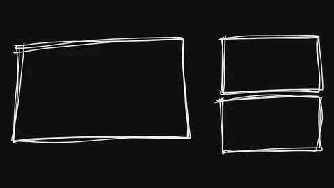 5. Scribble Style YouTube End Screen Template Hand Drawn Grid Layout Animati Stock Footage 309655467
