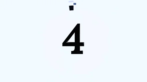 5 Second Countdown with Circular Progress Bar on White Background 4K Vídeos de archivo 332852724