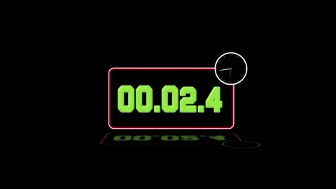 5-Second Countdown Clock Animation Video stock 311193030