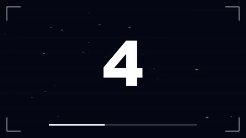 5 second Countdown glitch animation with digital distortion and high energy Stock Footage 345624164
