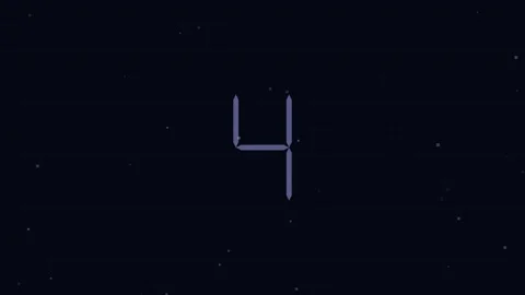5 second Countdown glitch. Digital countdown timer on grid background Stock Footage 340001945