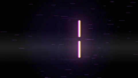 5 second Countdown glitch with digital distortion and noise effects Stock Footage 345371817
