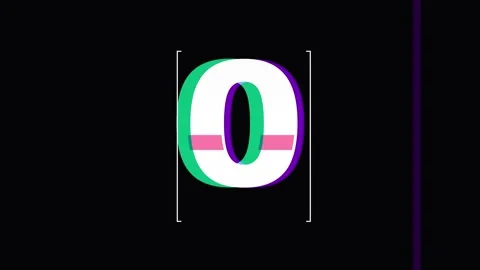 5 second Countdown glitch with dynamic digital distortion and cinematic noise Stock Footage 345371831