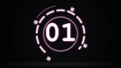 5 second Countdown glitch with dynamic digital distortion and futuristic nois Stock Footage 345372174