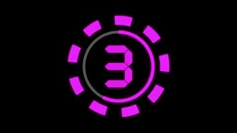 5 second countdown neon Video stock 311802840