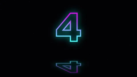 5 second countdown neon. Neon pink and blue gradient countdown Stock Footage 340002069