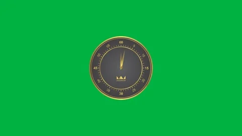 5 Second Countdown Timer Clock Landscape Green Background Stock Footage 282368369