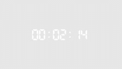 5 Second Countdown Timer with Digital Time Display and Transparency Stock Footage 341838591