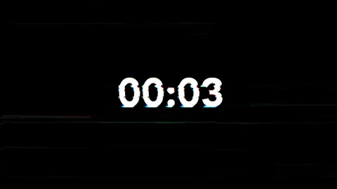5 Second Countdown Timer Glitch Animation with Digital Distortion on Black .. Stock Footage 331764071