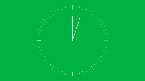 5 Second Countdown Timer Landscape Green and White Stock Footage 281792996