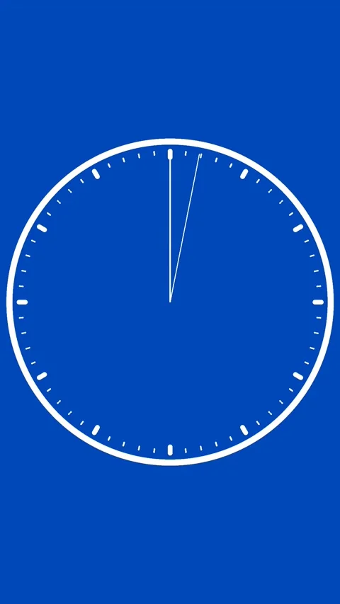 5 Second Countdown Timer Vertical Blue &amp; White Stock Footage 281792563