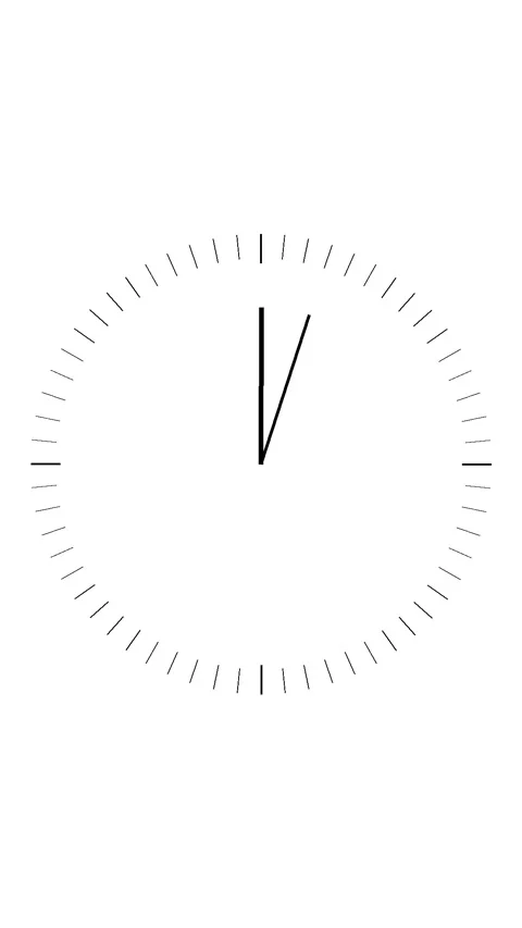 5 Second Countdown Timer Vertical White and Black Stock Footage 281793010