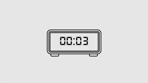5 Second Digital Countdown Timer Animation in 4K with Transparent Background Stock Footage 337002734