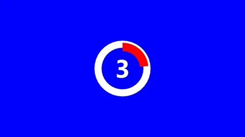 5 Second Red Countdown Timer Animated La... | Stock Video | Pond5