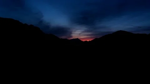 5 second timelapse, orange-rose sunset and clouds Stock Footage 219844359
