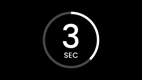 5 seconds Circle Countdown Timer Overlay 4K Stock Footage 319734016