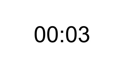 5 Seconds Clock Timer Countdown Landscape White Black Screen Vídeos de archivo 281790989