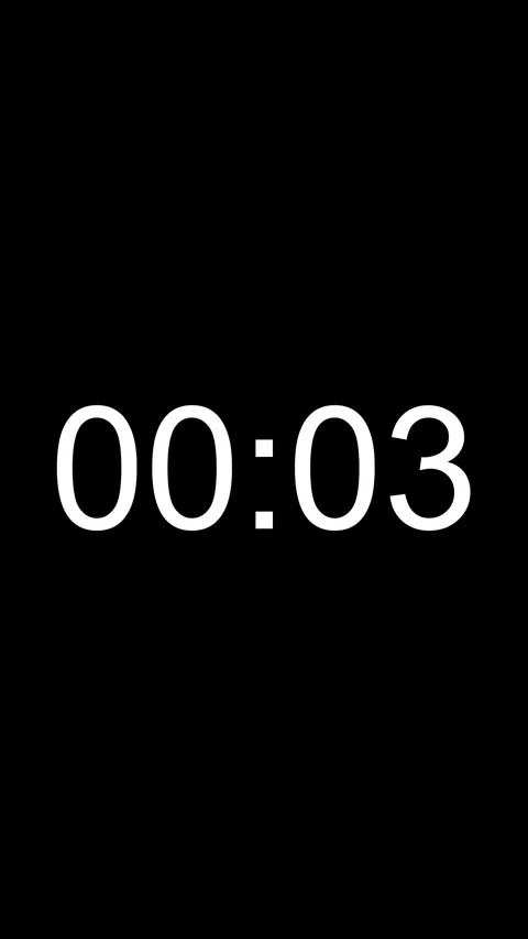 5 Seconds Clock Timer Countdown Vertical Black White Screen 库存影片 281790991