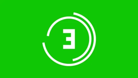 5 seconds countdown on green screen background Video stock 304100811