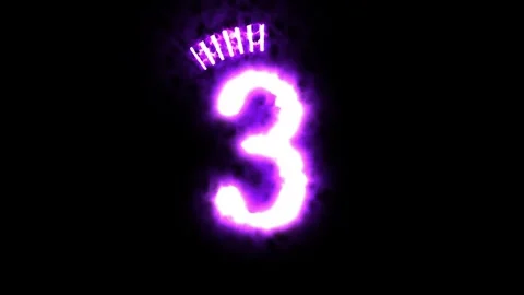 5 seconds countdown with pink flames. Stock Footage 260692365