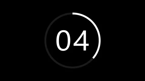 5 seconds coutndown animation simple motion Stock Footage 319734020