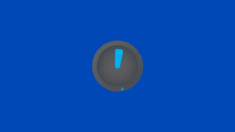 5 Seconds Round Dial Timer Landscape Blue Screen Stock Footage 282366630