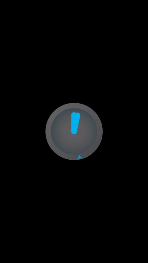 5 Seconds Round Dial Timer Vertical Black Screen Stock Footage 282366651