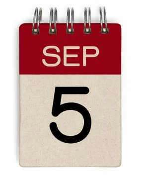 5 sep calendar Stock Illustration