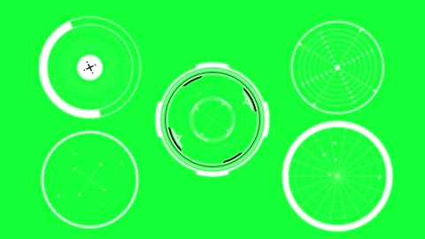 5 Setes of HUD Elements Futuristic User Interface Stock Footage 148397114