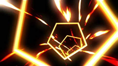 5 Sided Fire Tunnel Stock-Footage 47501284