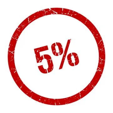 5% stamp Illustrazione stock