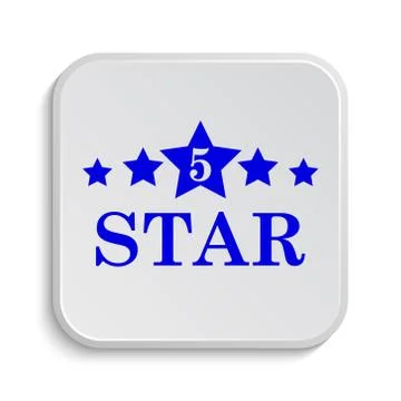 5 star icon. Internet button on white background.. Stock Illustration