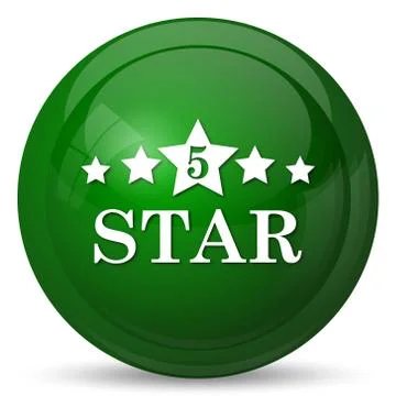 5 star icon. Internet button on white background.. Stock Illustration