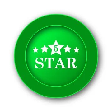 5 star icon. Internet button on white background.. Stock Illustration