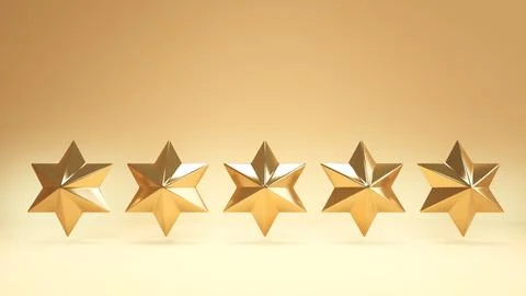 5-star quality ranking, satisfactory business results, performance ratings,.. Stock Illustration
