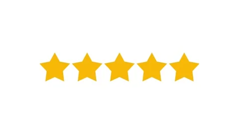 5 star rating concept animation on white background star review concept Stock Footage 322966491