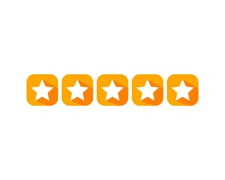 5 star rating icon vector illustration 库存插图