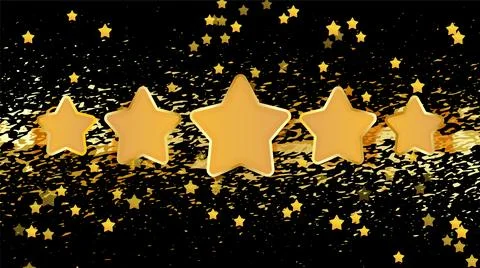 5 star with space background Stock Illustration