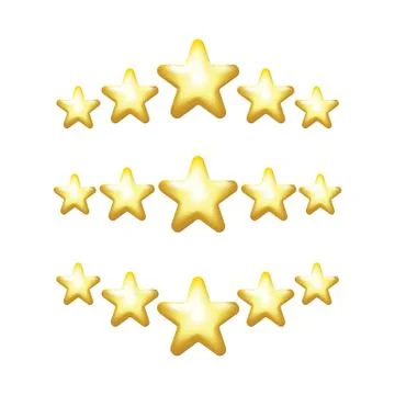 5 Star vector icon, rank, gold favorite web symbol Stock Illustration